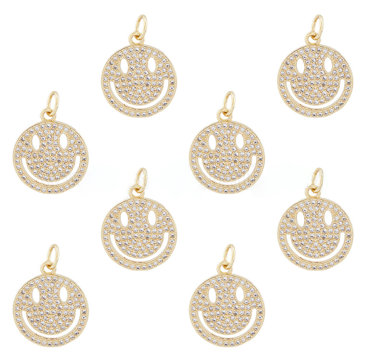 Happy face charm