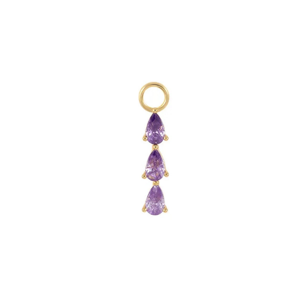 Violet ⟡ charm hoops